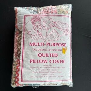 New! Vintage multi-purpose decorative zippered quilted pillow cover